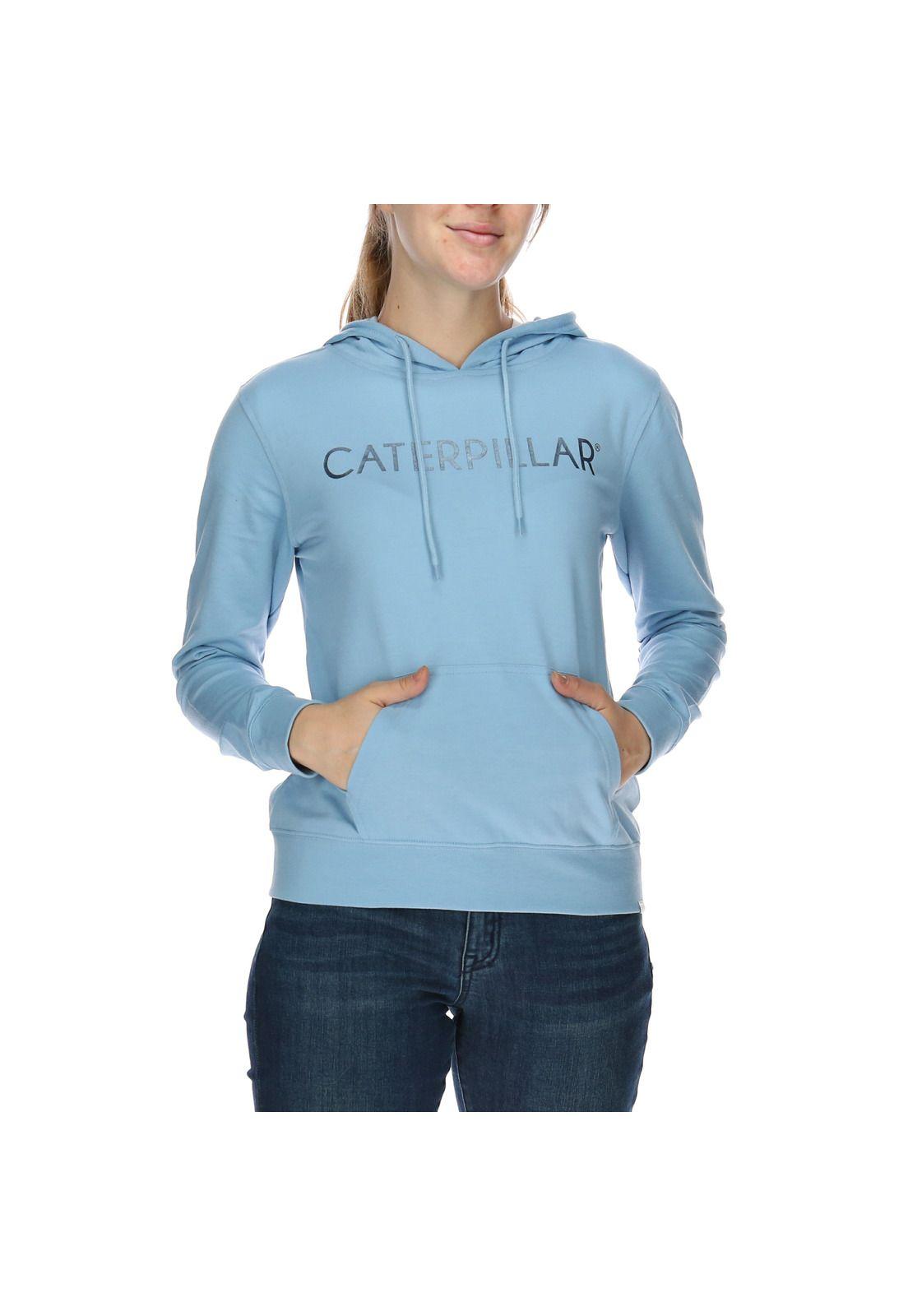 Polerón Mujer Foundation Logo Hoody Celeste-0