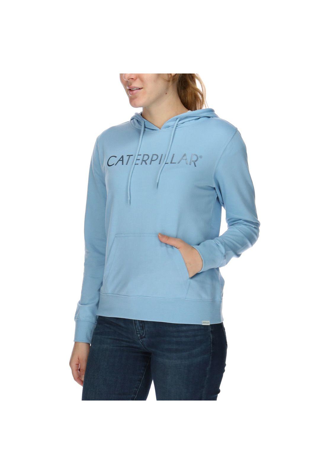 Polerón Mujer Foundation Logo Hoody Celeste-1