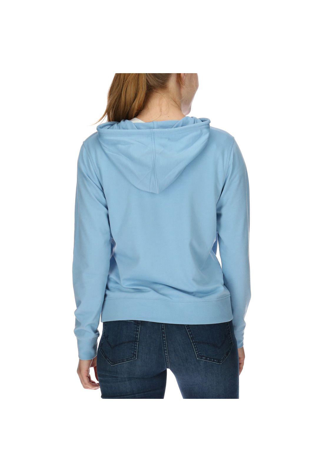 Polerón Mujer Foundation Logo Hoody Celeste-2