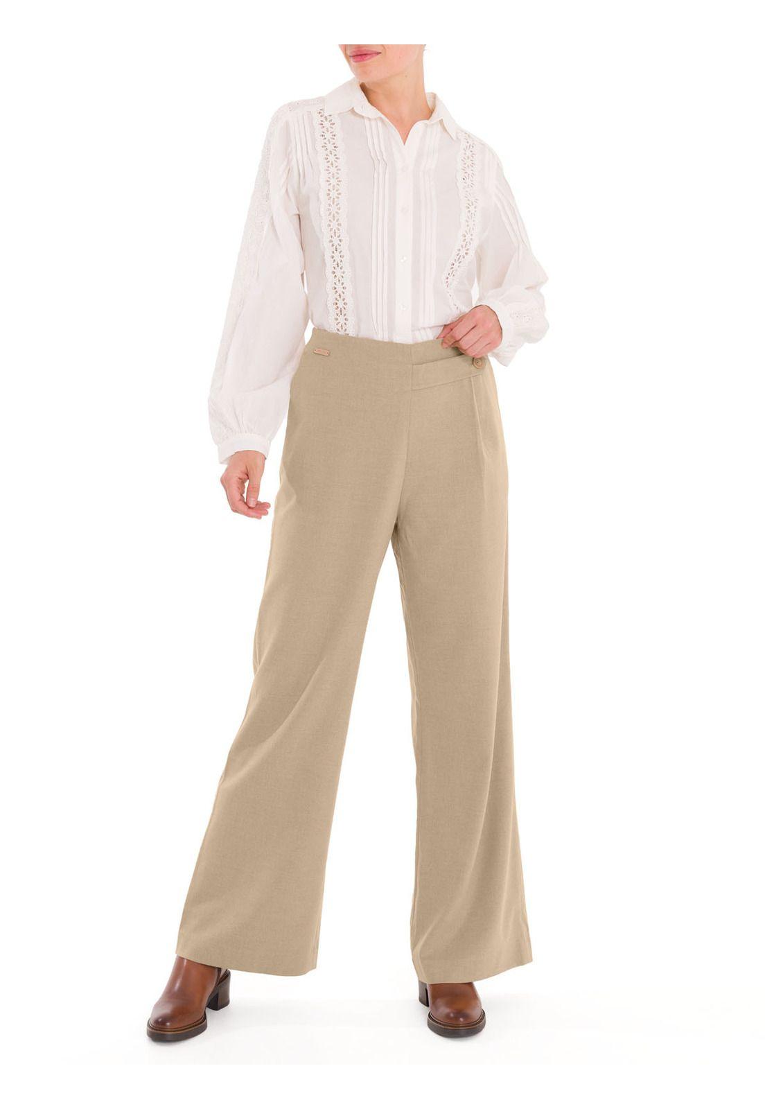 Pantalón Mujer Hornacal Beige-9