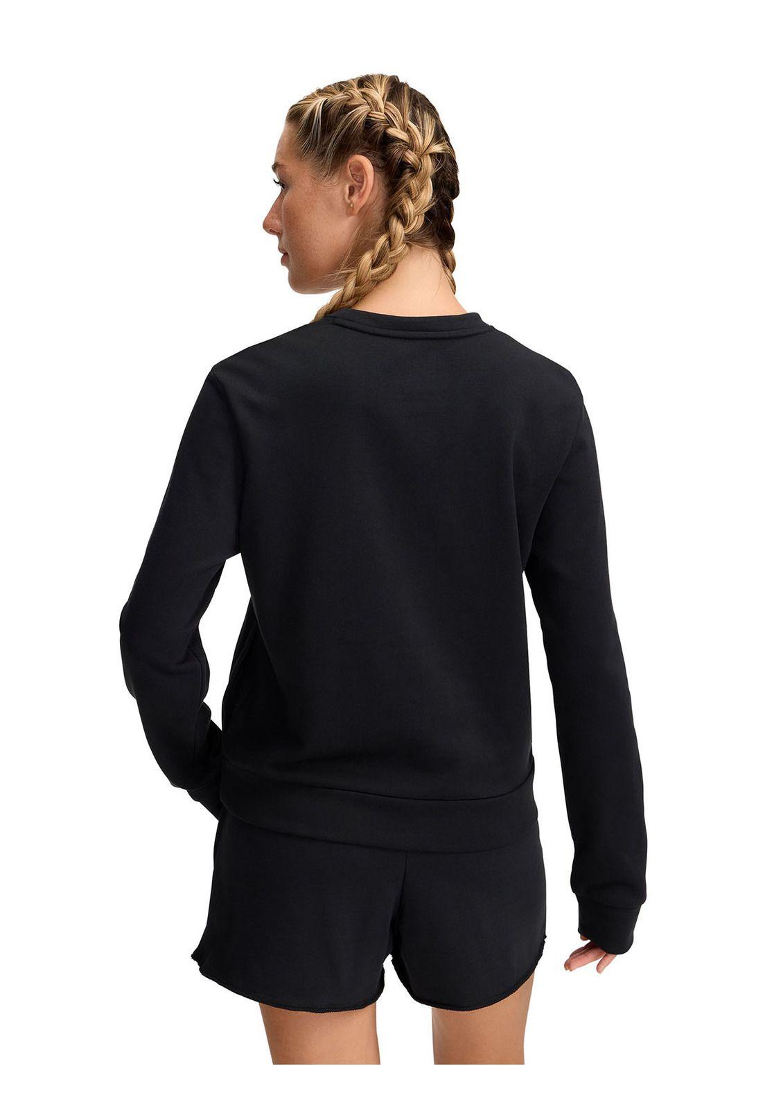 Polerón Ua Rival Terry Crew Negro Para Mujer-1