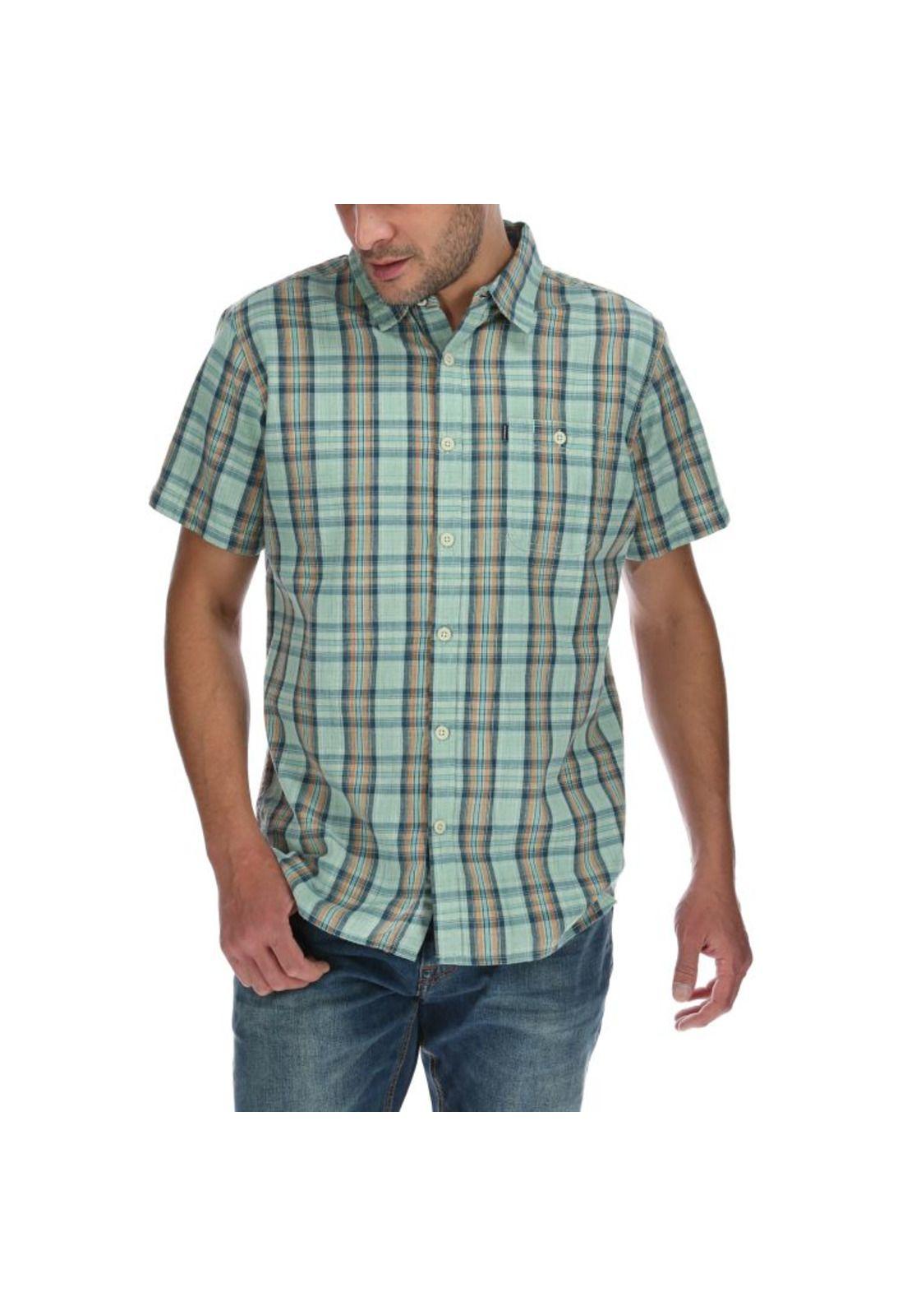 Camisa Mc Hombre Field S/S Shirt Verde-0
