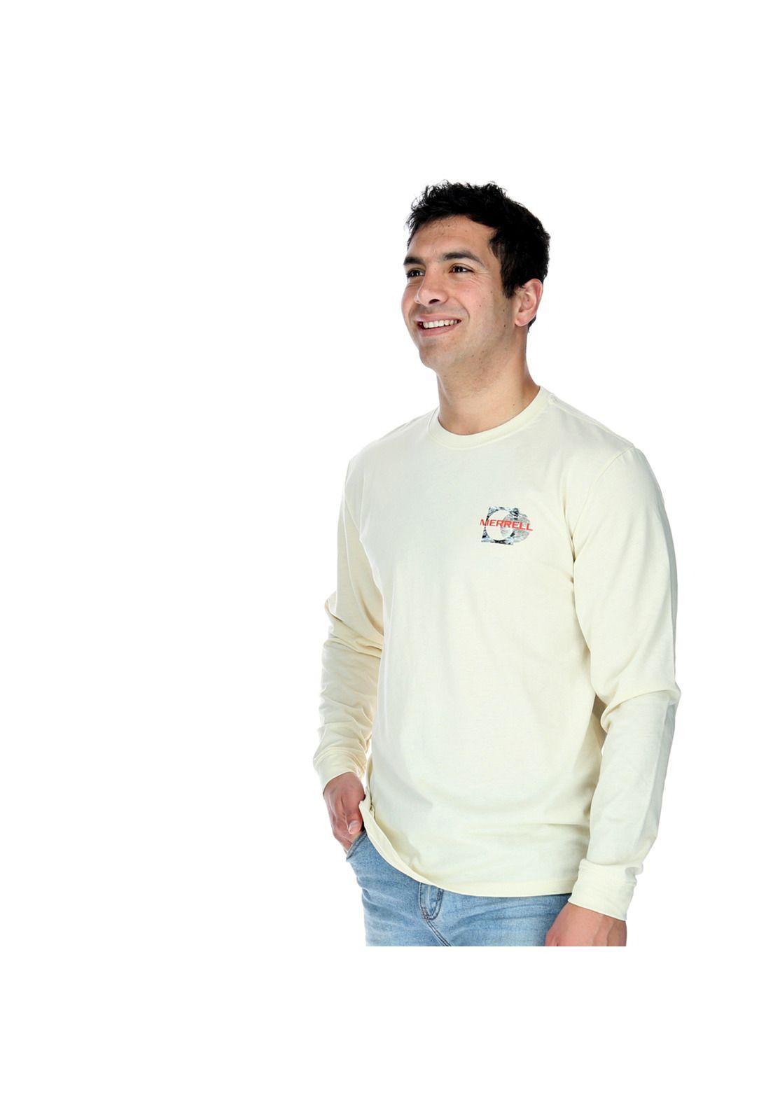 Polera M/L Hombre Quiet Long Sleeve Blanco-1