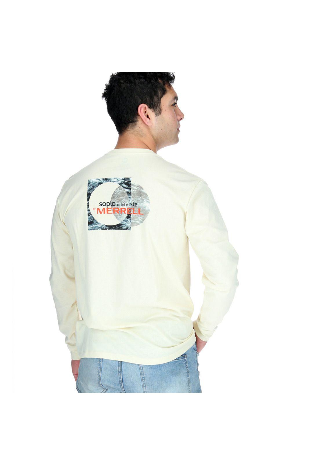 Polera M/L Hombre Quiet Long Sleeve Blanco-3