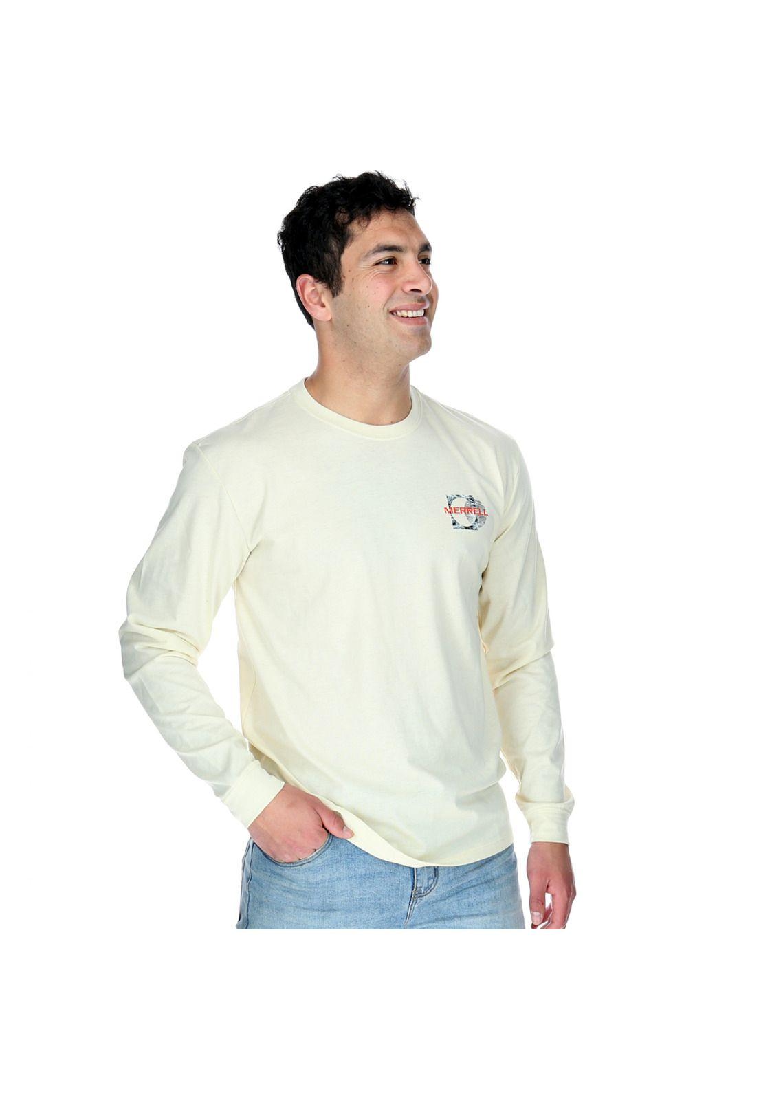 Polera M/L Hombre Quiet Long Sleeve Blanco-4