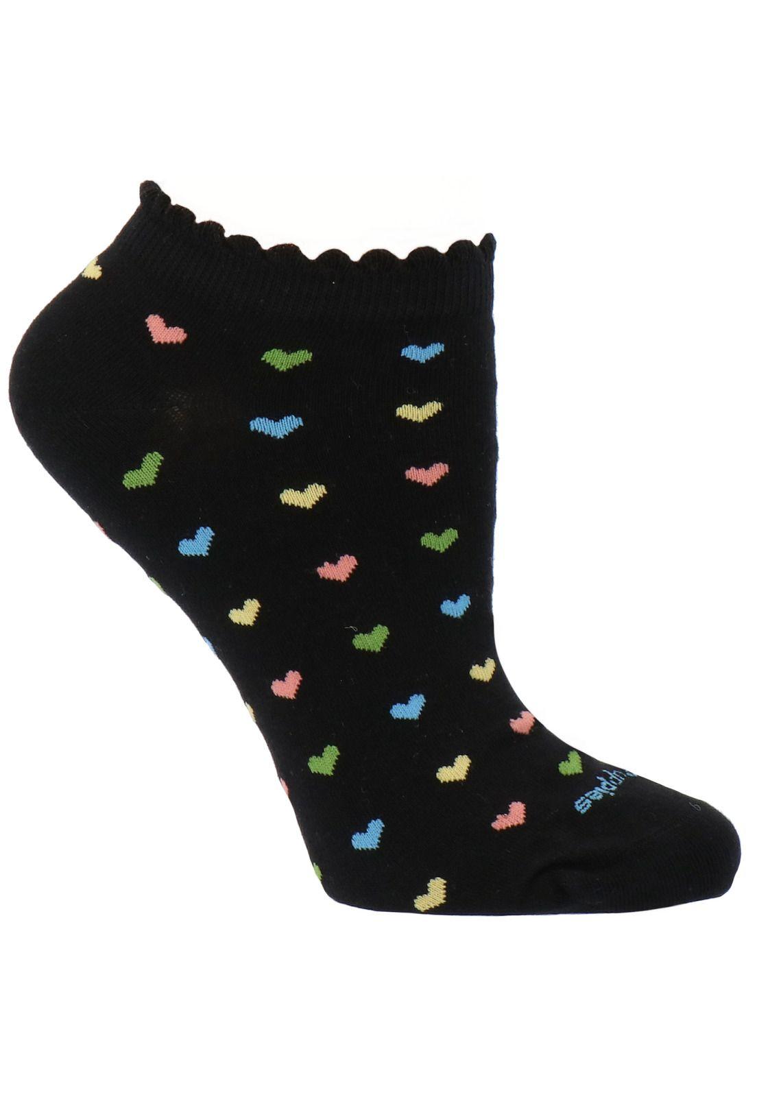 Calcetín Algodón Miniheart Negro Mujer-0