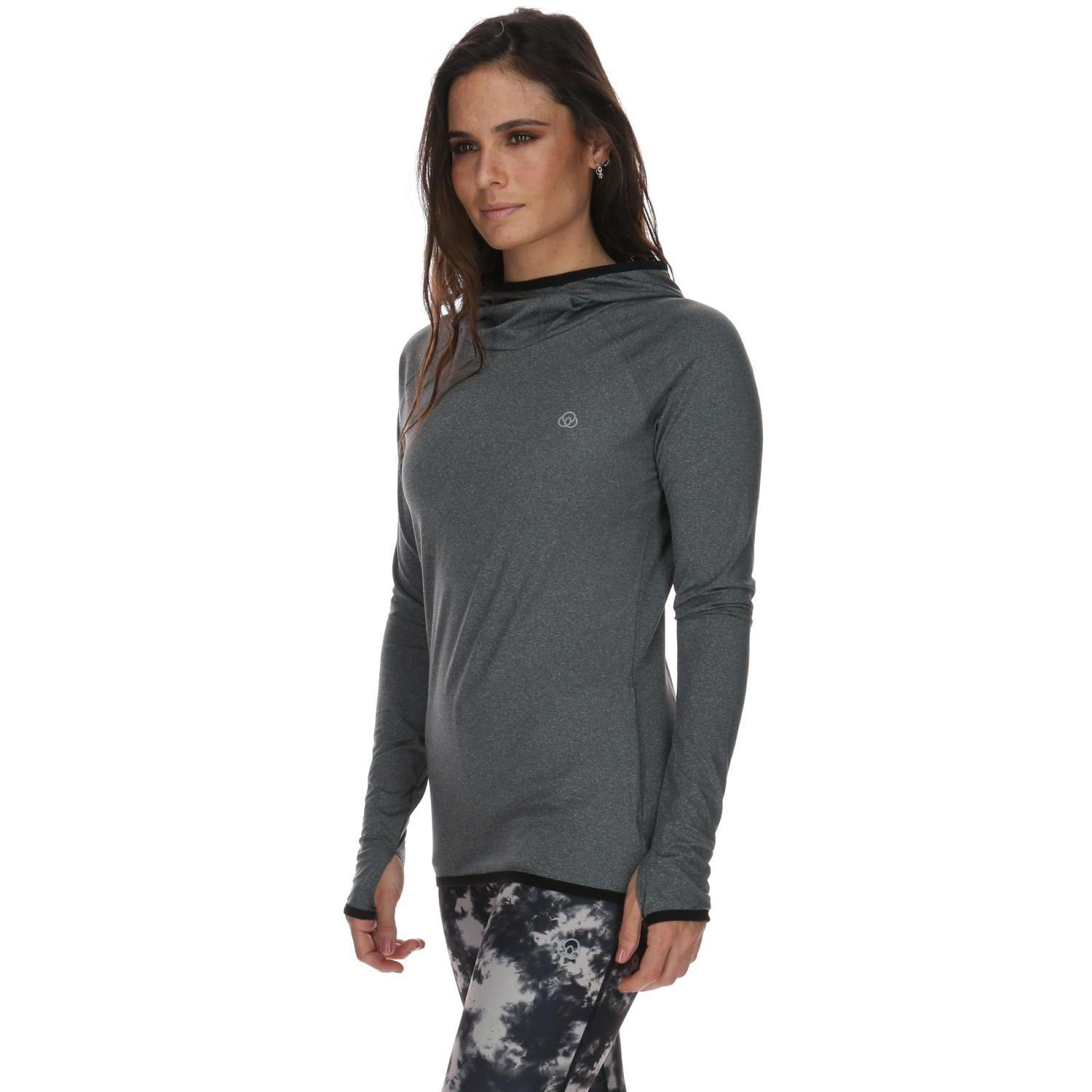 Polera M/L Mujer Hoodie Warmer Gris-1