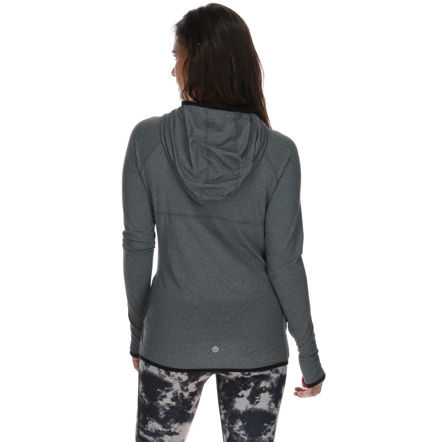 Polera M/L Mujer Hoodie Warmer Gris-2