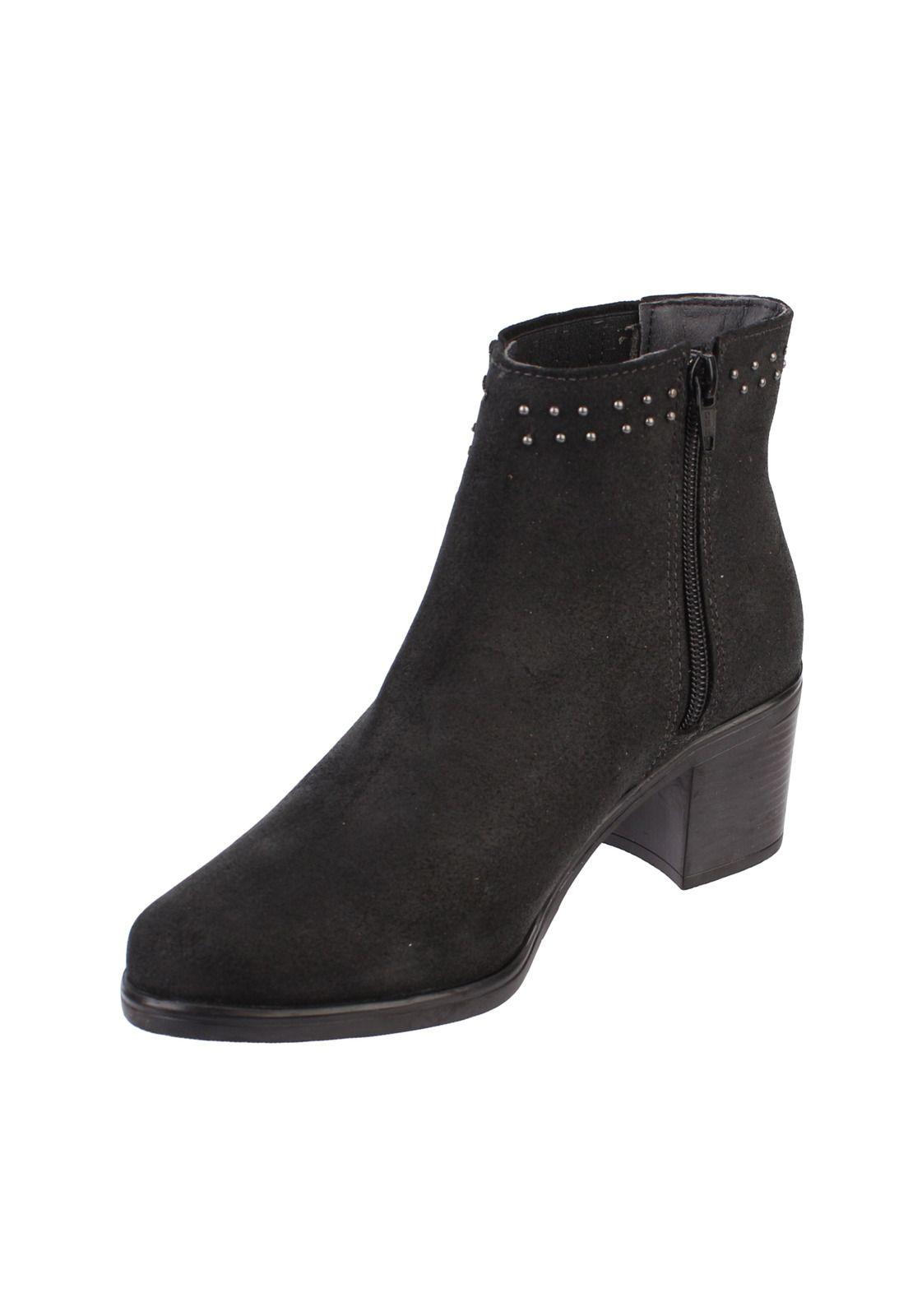 Botin Cuero Mujer Amyn Negro-1