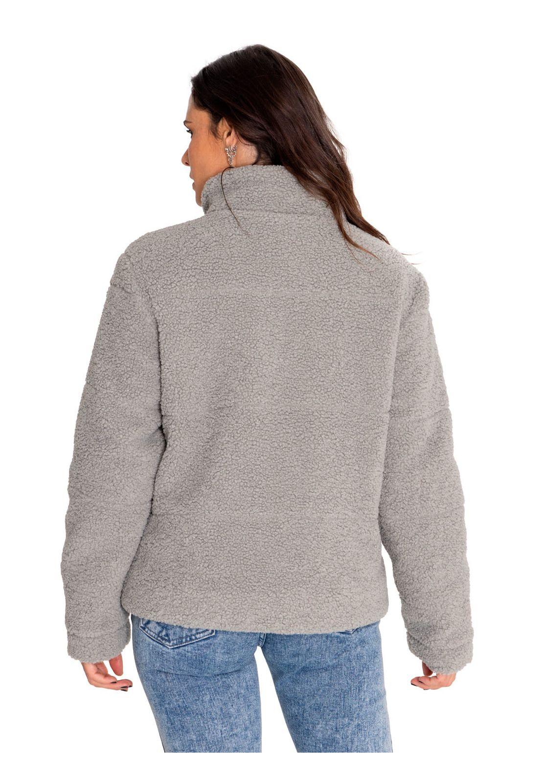 Polar Mujer Insulated Full Zip Teddy Gris-3
