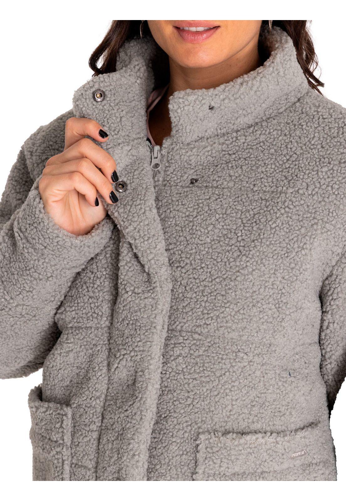 Polar Mujer Insulated Full Zip Teddy Gris-4