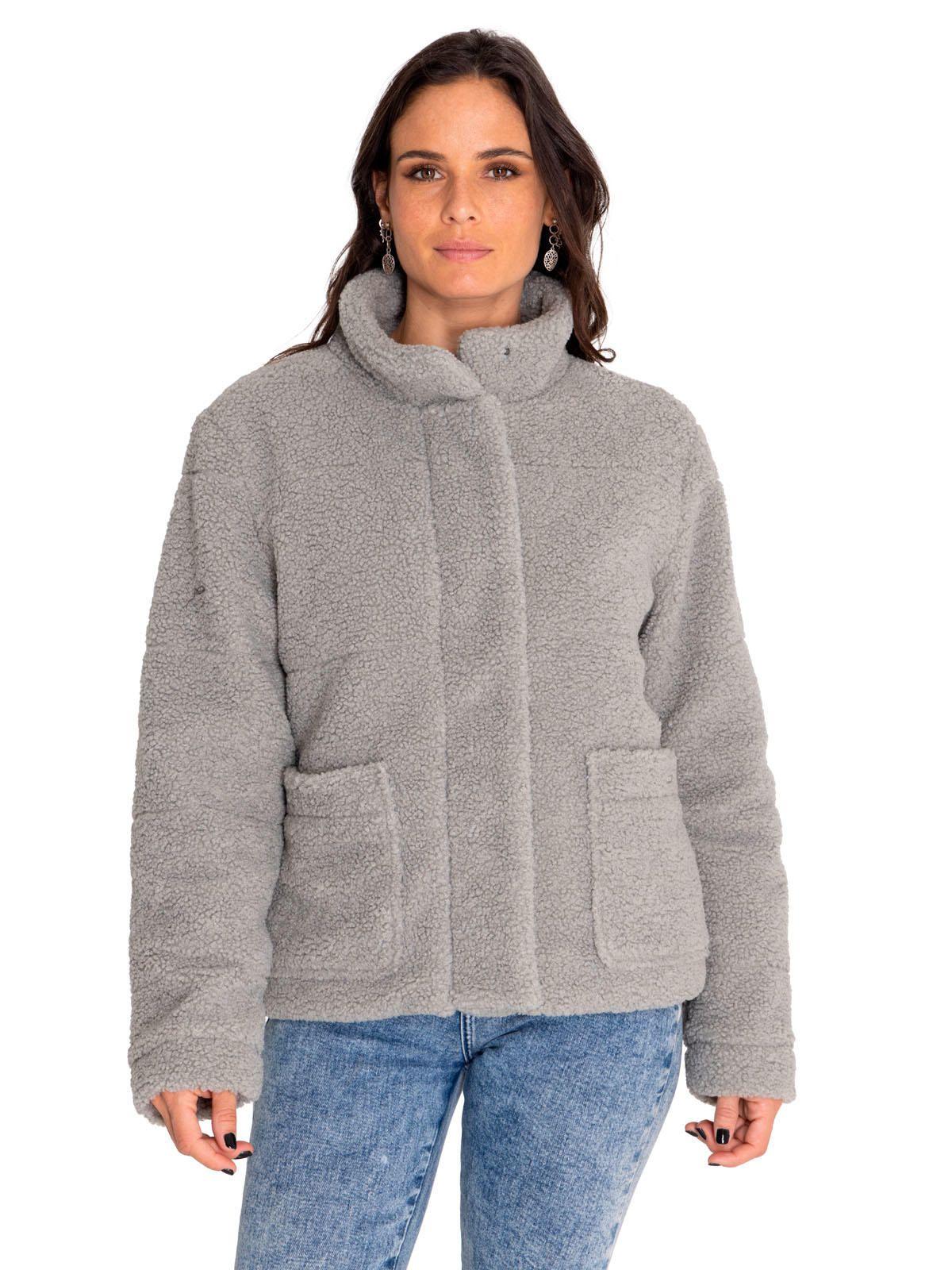 Polar Mujer Insulated Full Zip Teddy Gris-1