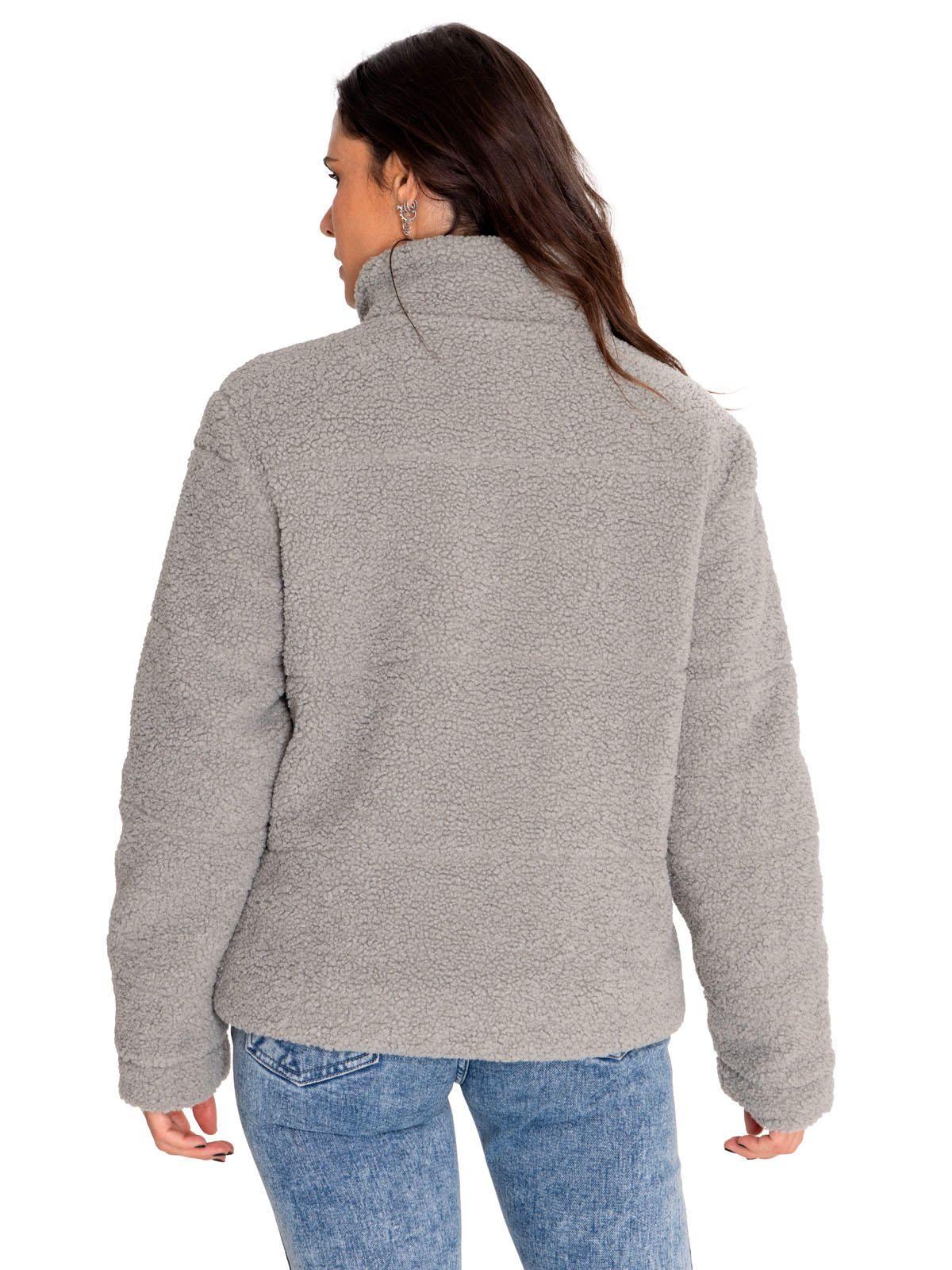 Polar Mujer Insulated Full Zip Teddy Gris-3