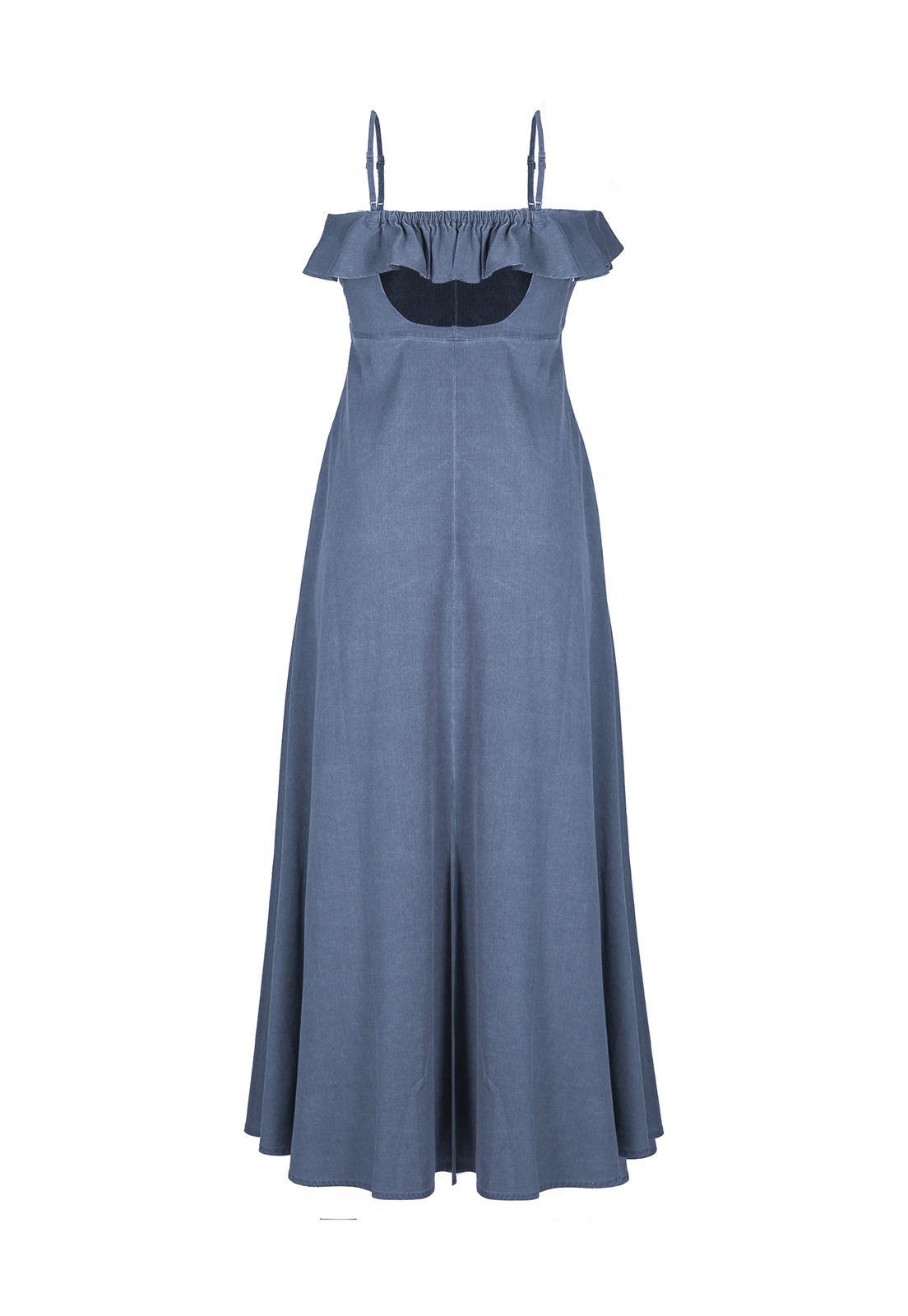 Vestido Tencel Mujer Almeria Azul-1