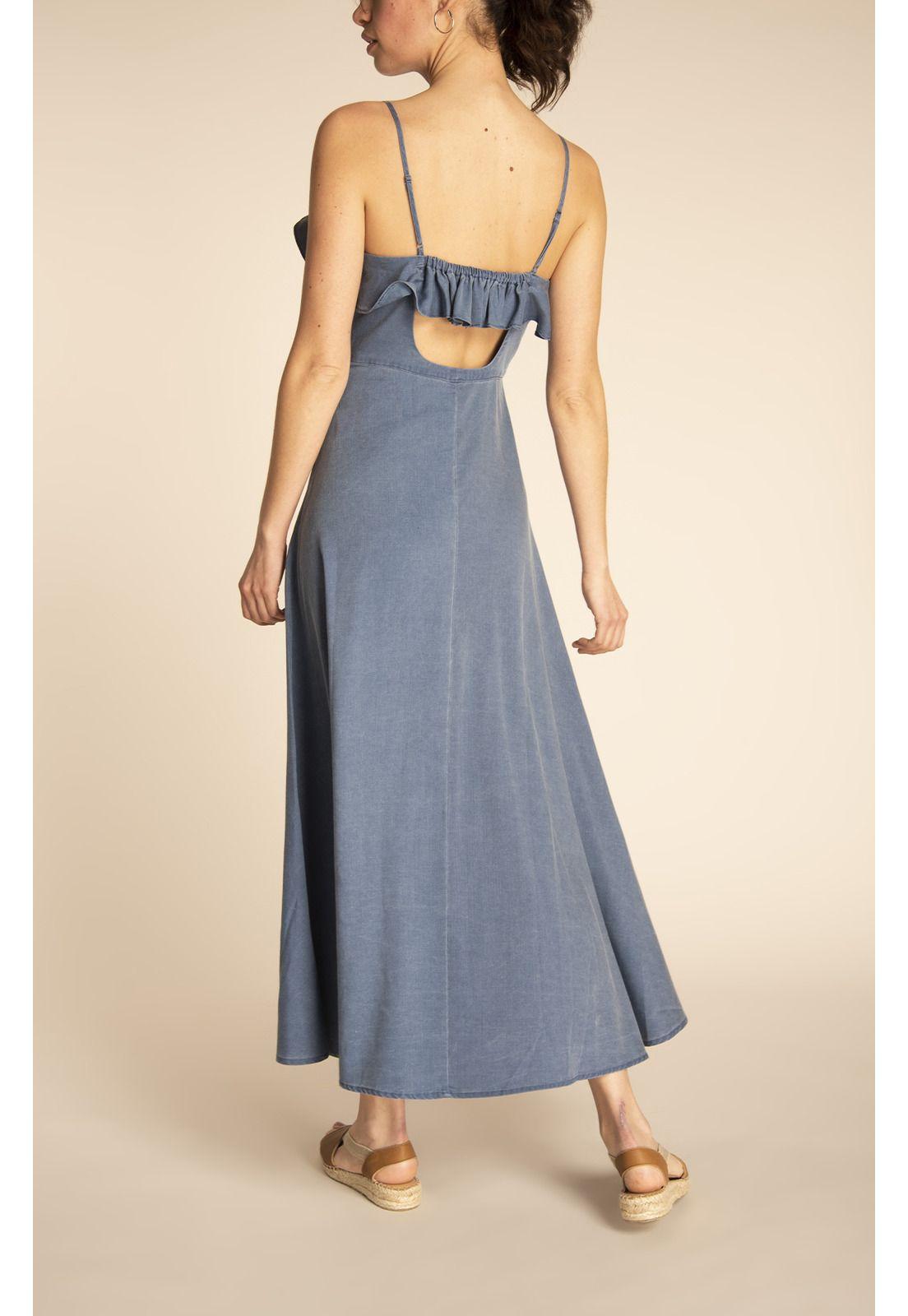 Vestido Tencel Mujer Almeria Azul-6