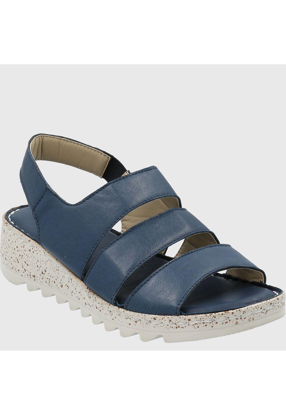 Sandalia Cuero Mujer Olivia Azul-0