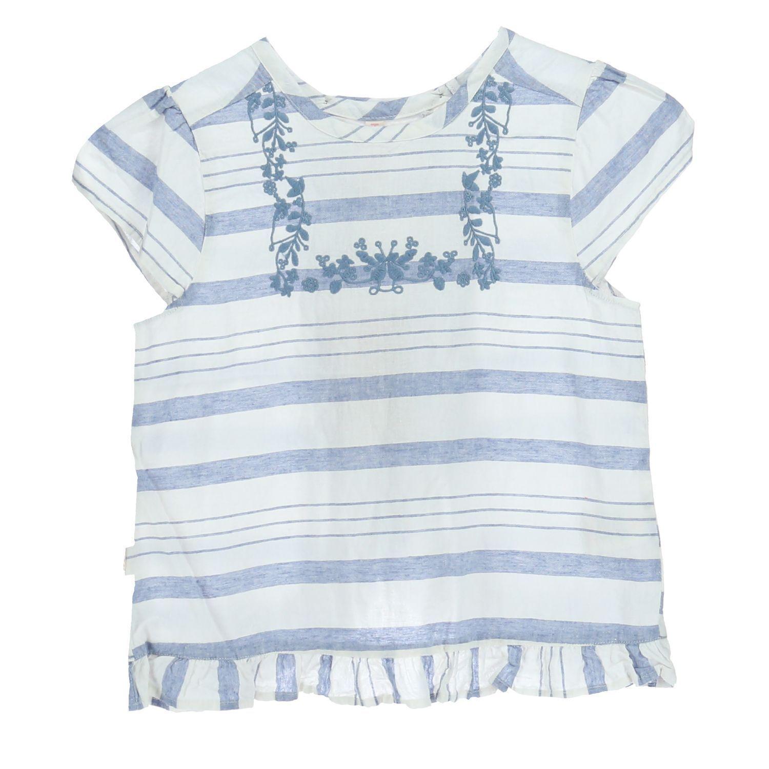 Blusa M/C Lino Gs19-Bls/Stripes Azul-0