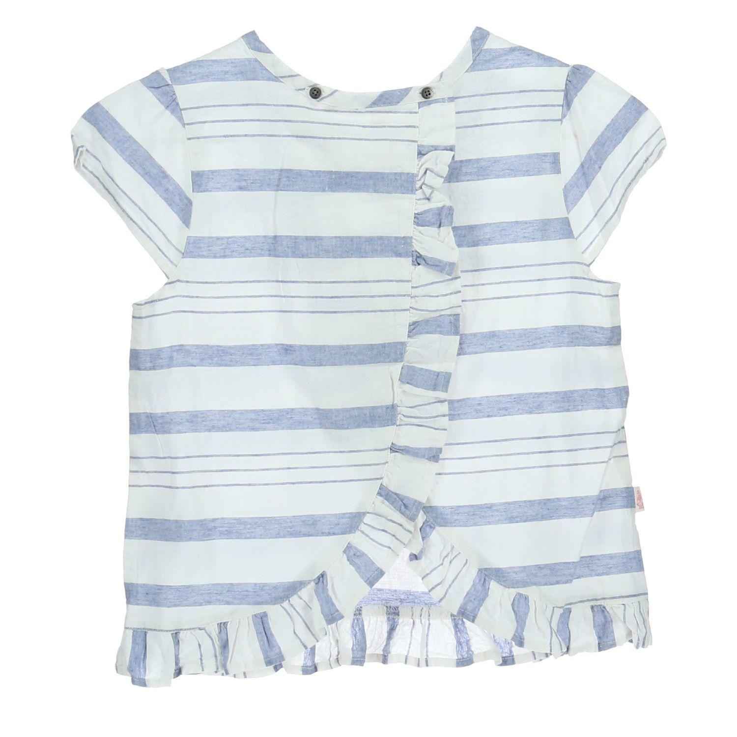Blusa M/C Lino Gs19-Bls/Stripes Azul-1