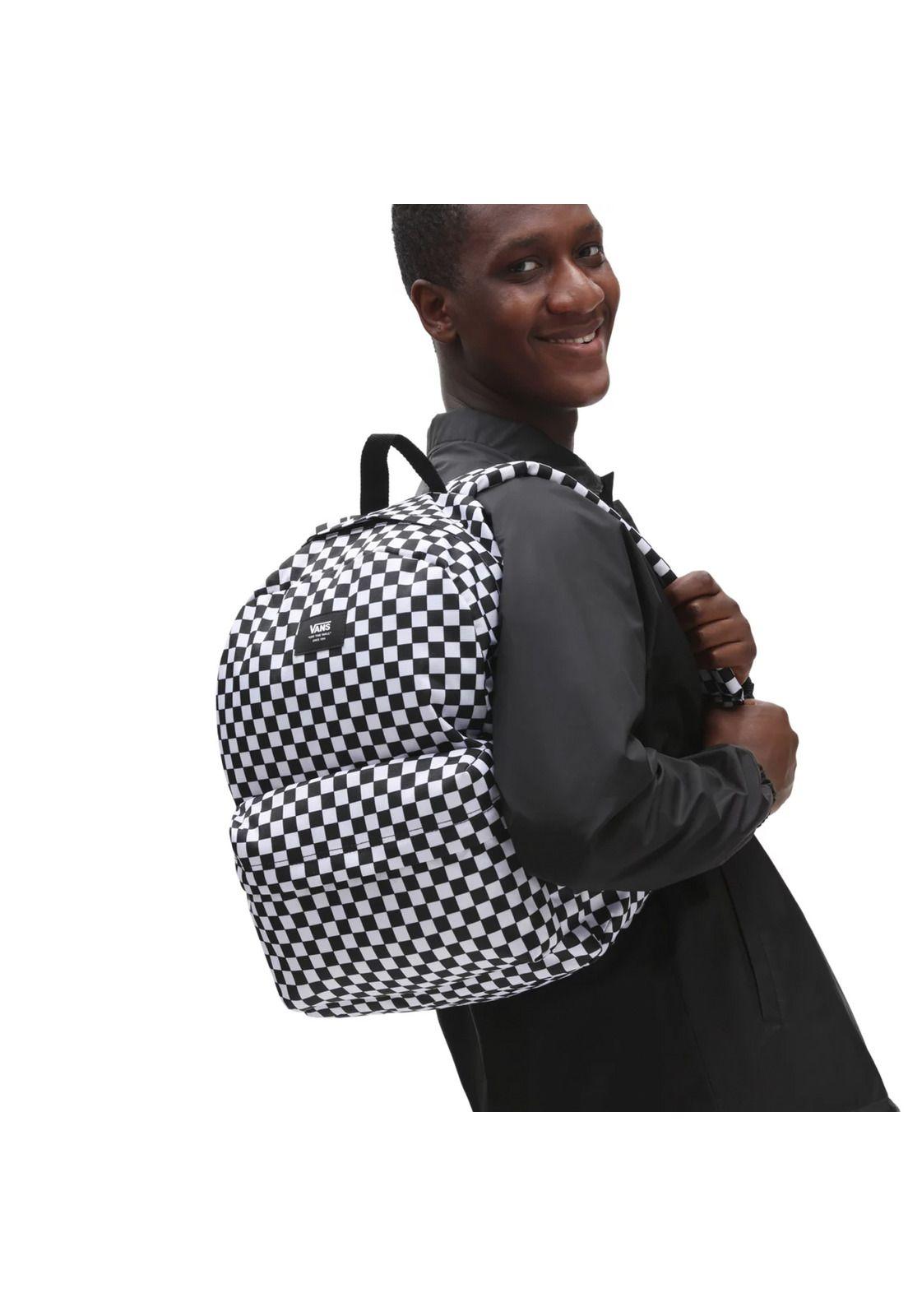 Mochila Hombre MN OLD SKOOL CHECK BACKPACK Negra-4