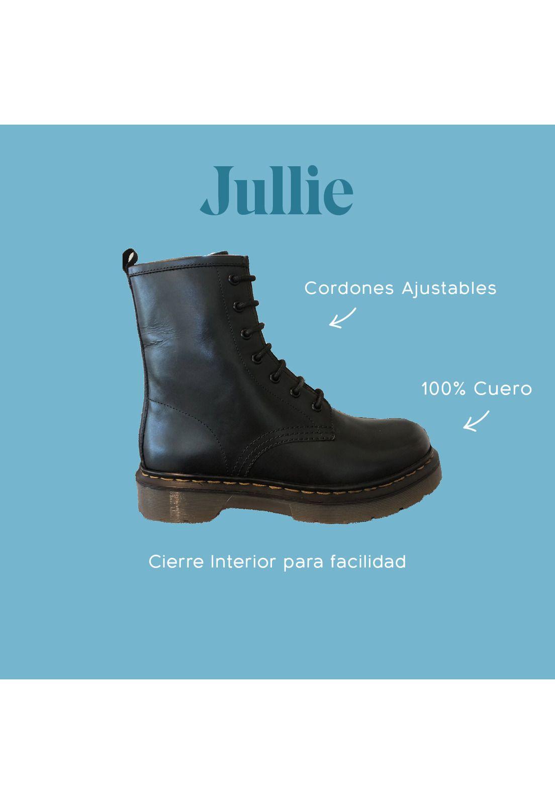 Botín escolar Cuero Julie negro Niña-1