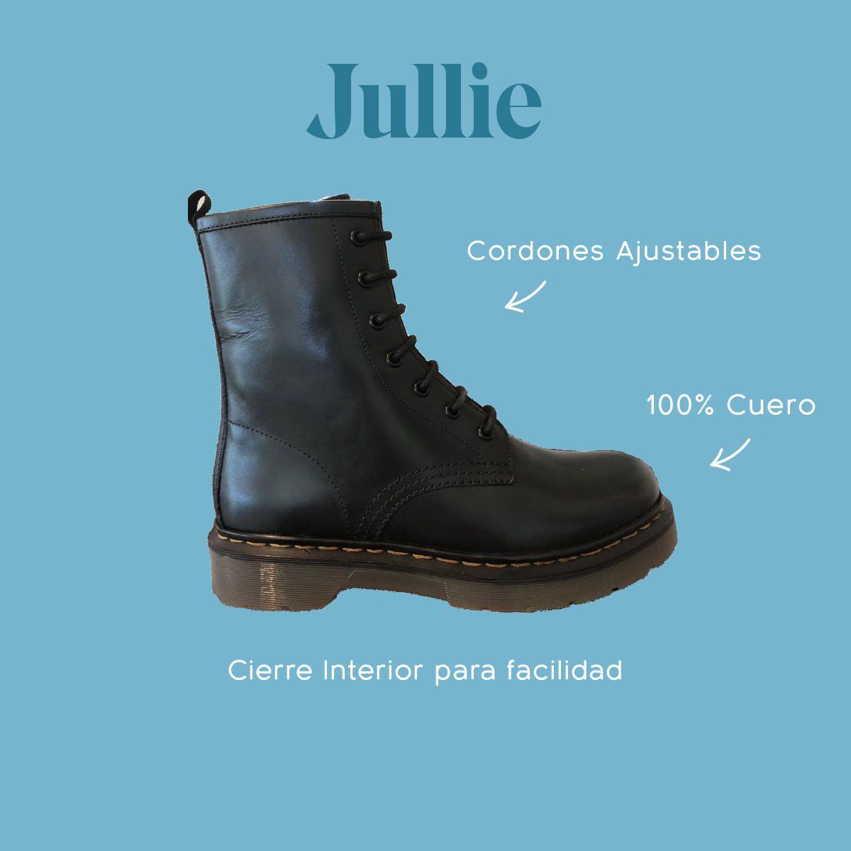 Botín escolar Cuero Julie negro Niña-1