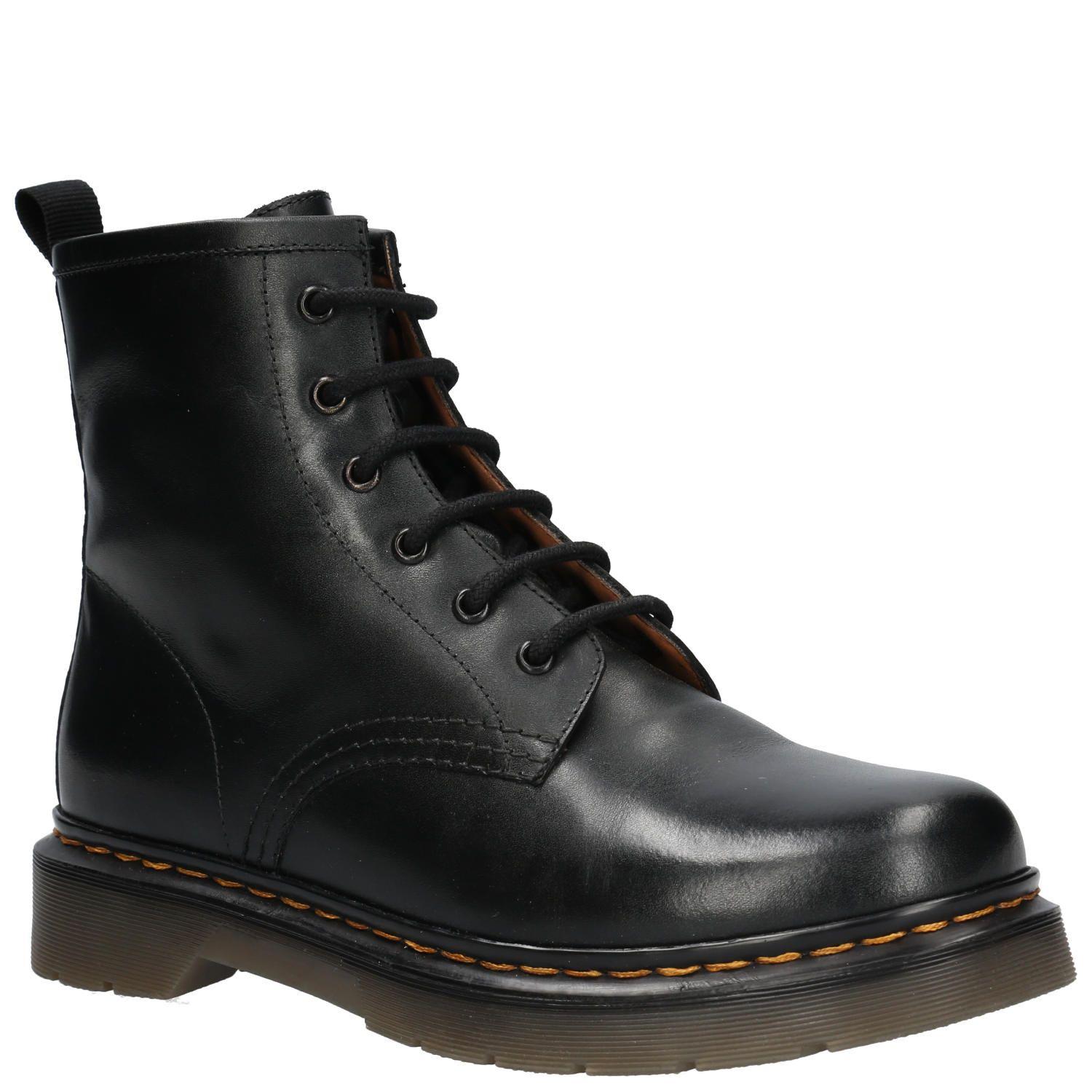 Botín escolar Cuero Julie negro Niña-3