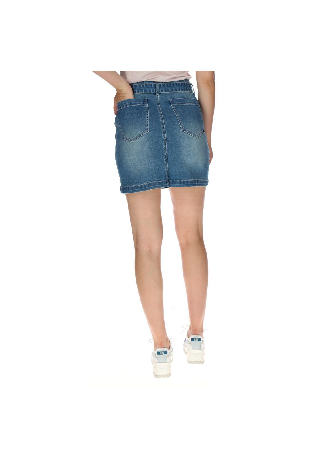 Falda Mujer Foundation Denim Azul-2