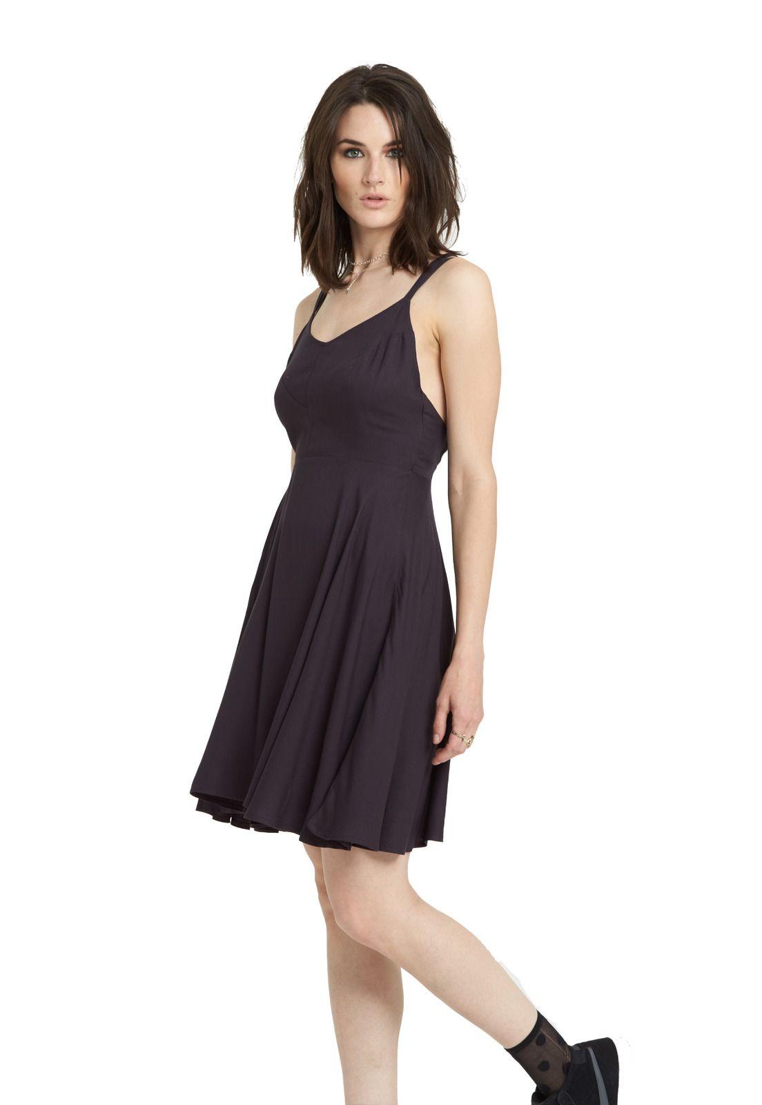 Vestido Mujer Heart Twill Negro Element-0