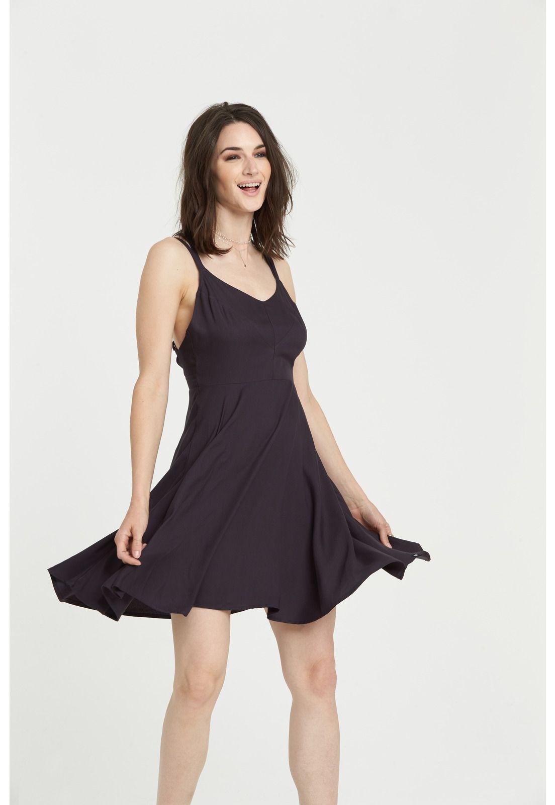 Vestido Mujer Heart Twill Negro Element-2