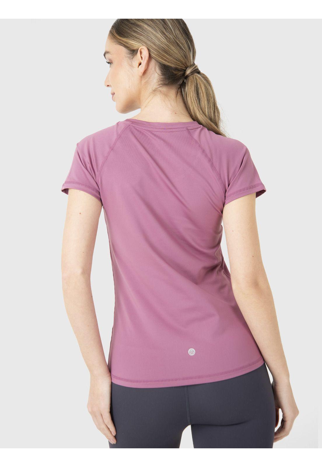 Polera Manga Corta Mujer Round Neck Rosado-3
