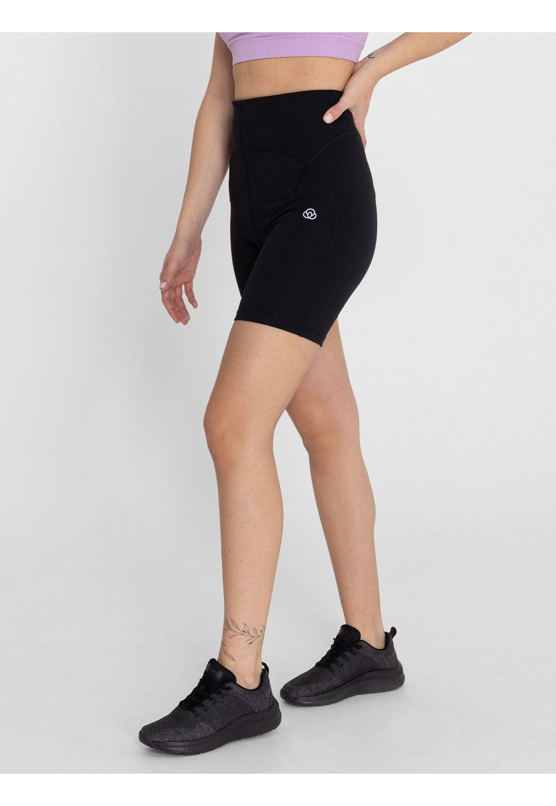 Calza corta tiro alto Mujer Nix Negro-3