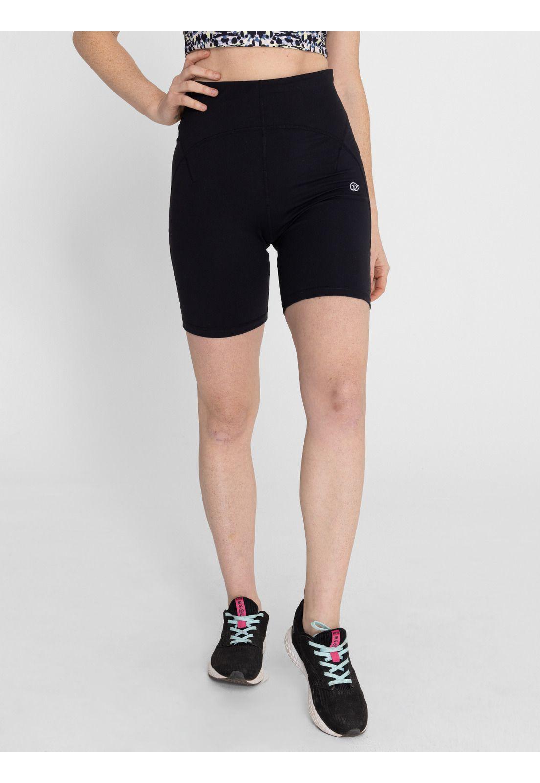 Calza corta tiro alto Mujer Nix Negro-5