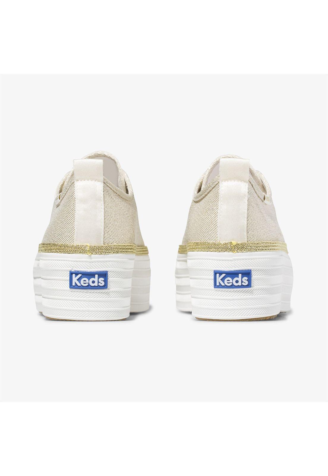 Zapatilla Triple Up Metallic Twill Dorado-4