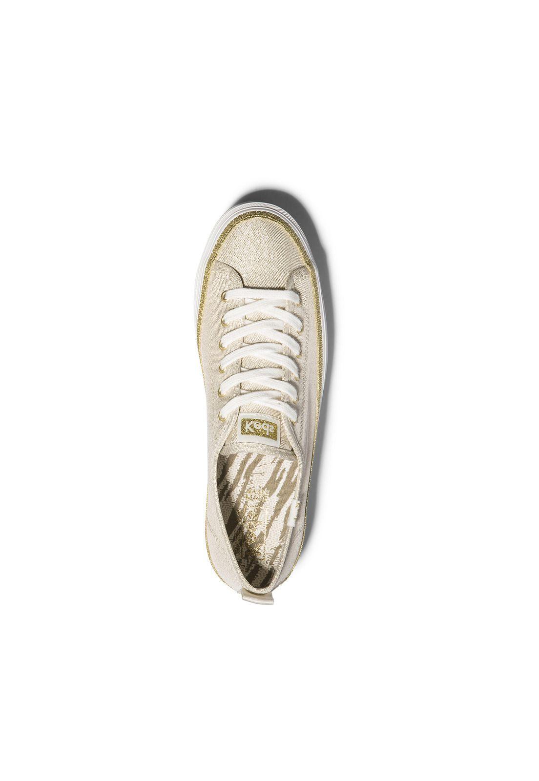 Zapatilla Triple Up Metallic Twill Dorado-5