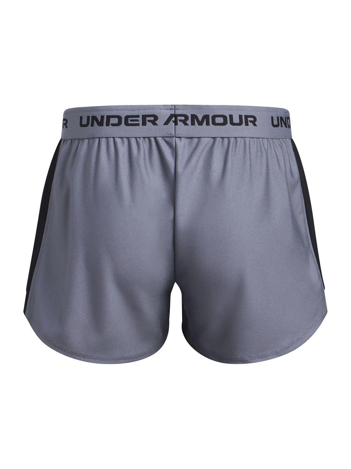 Shorts UA tech play up logo gris niña-1