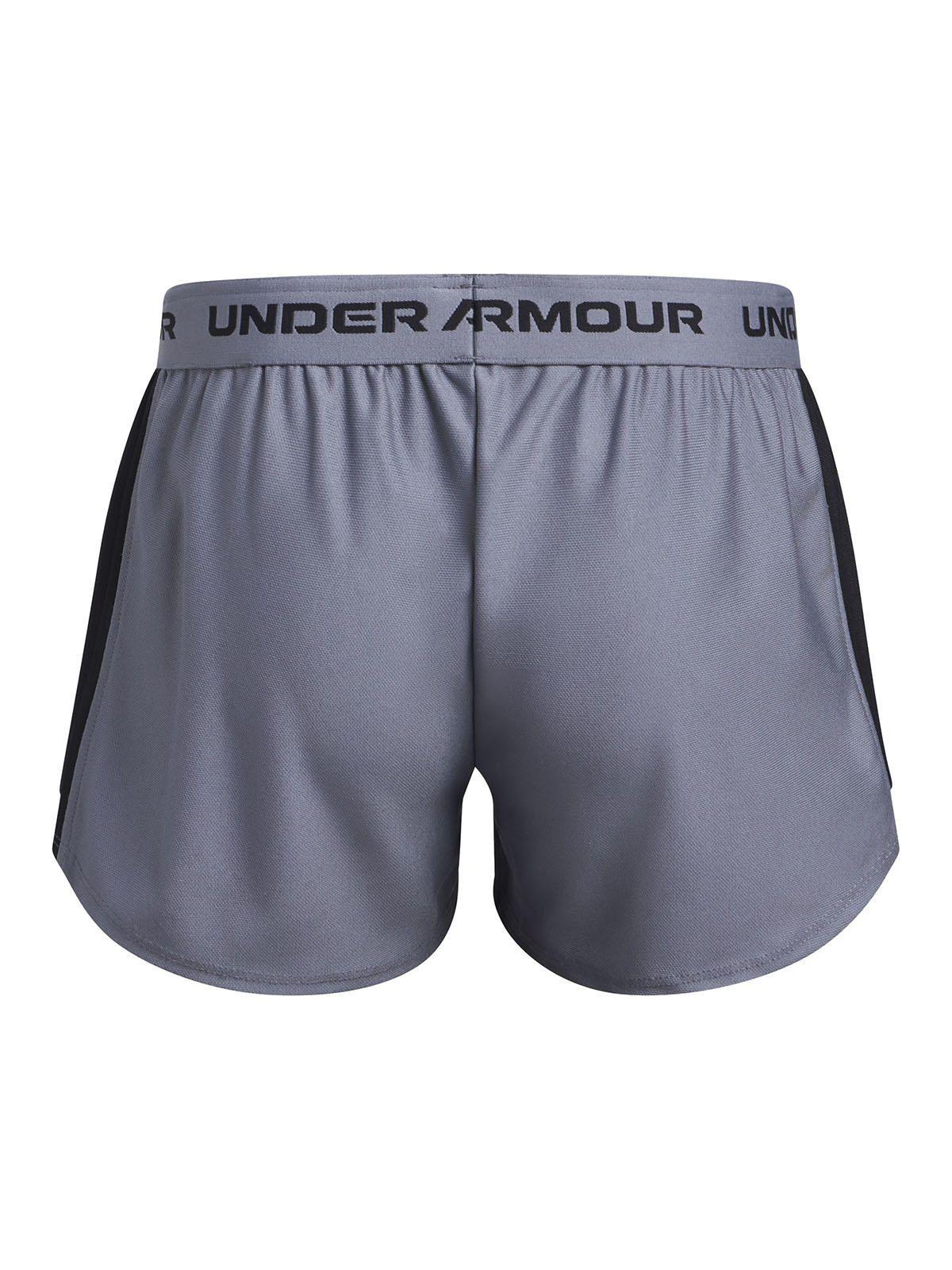 Shorts UA tech play up logo gris niña-4