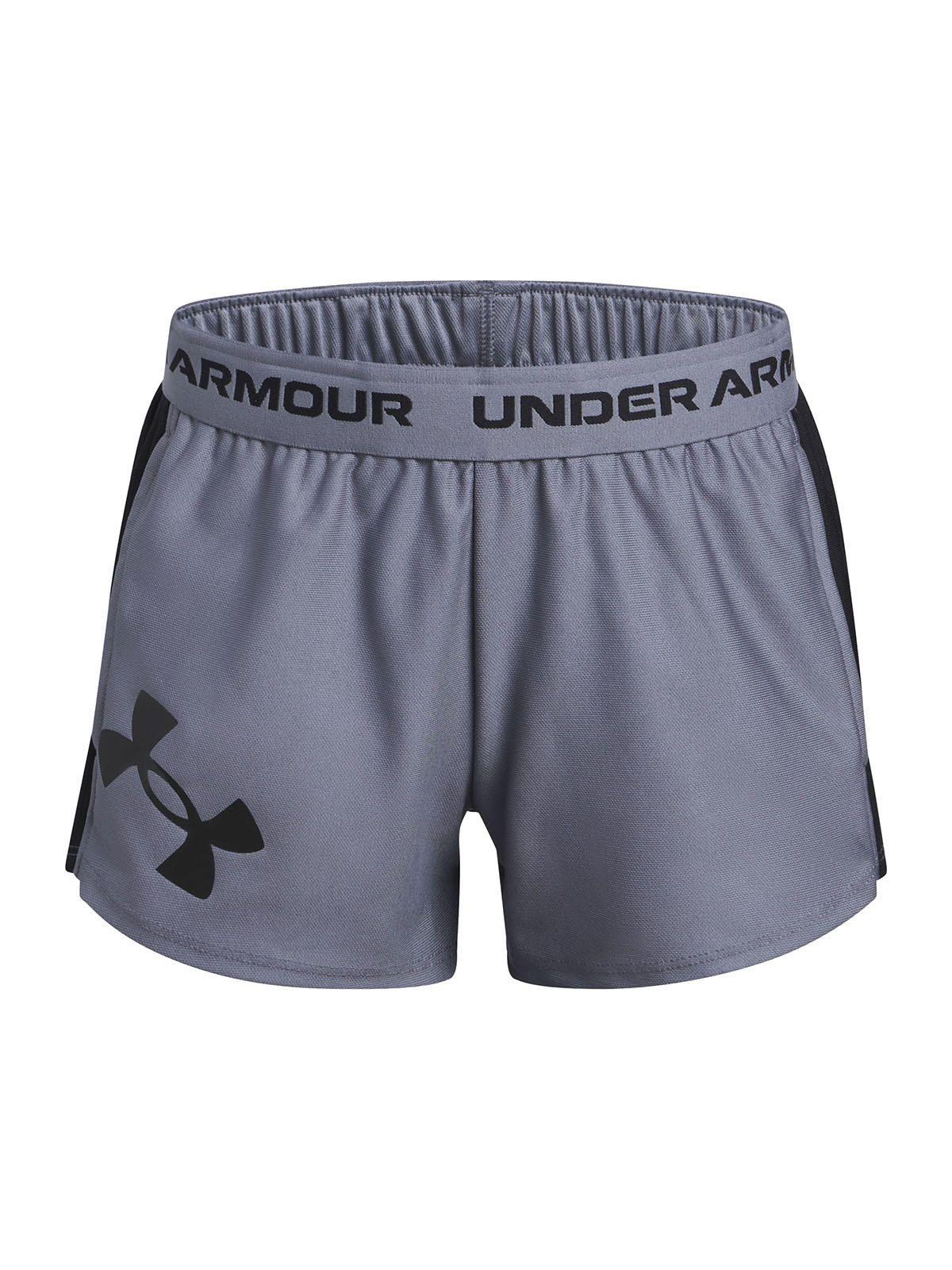 Shorts UA tech play up logo gris niña-3
