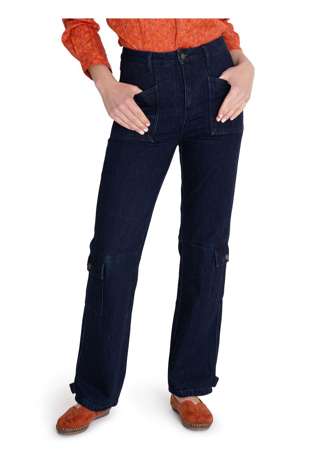 Jeans Algodón Orgánico Azul Noa Mujer -4