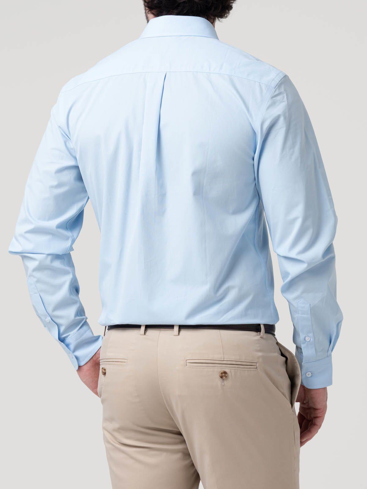 Camisa Algodón Hombre Easysolid Azul-5