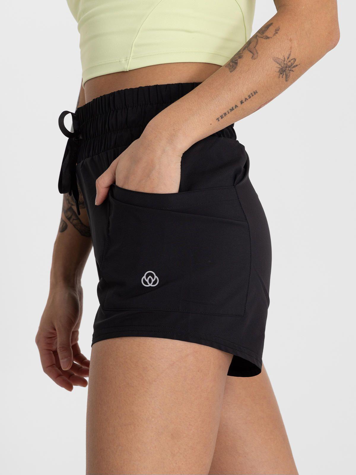 Short W/Inn Leg Aura Negro Mujer-4