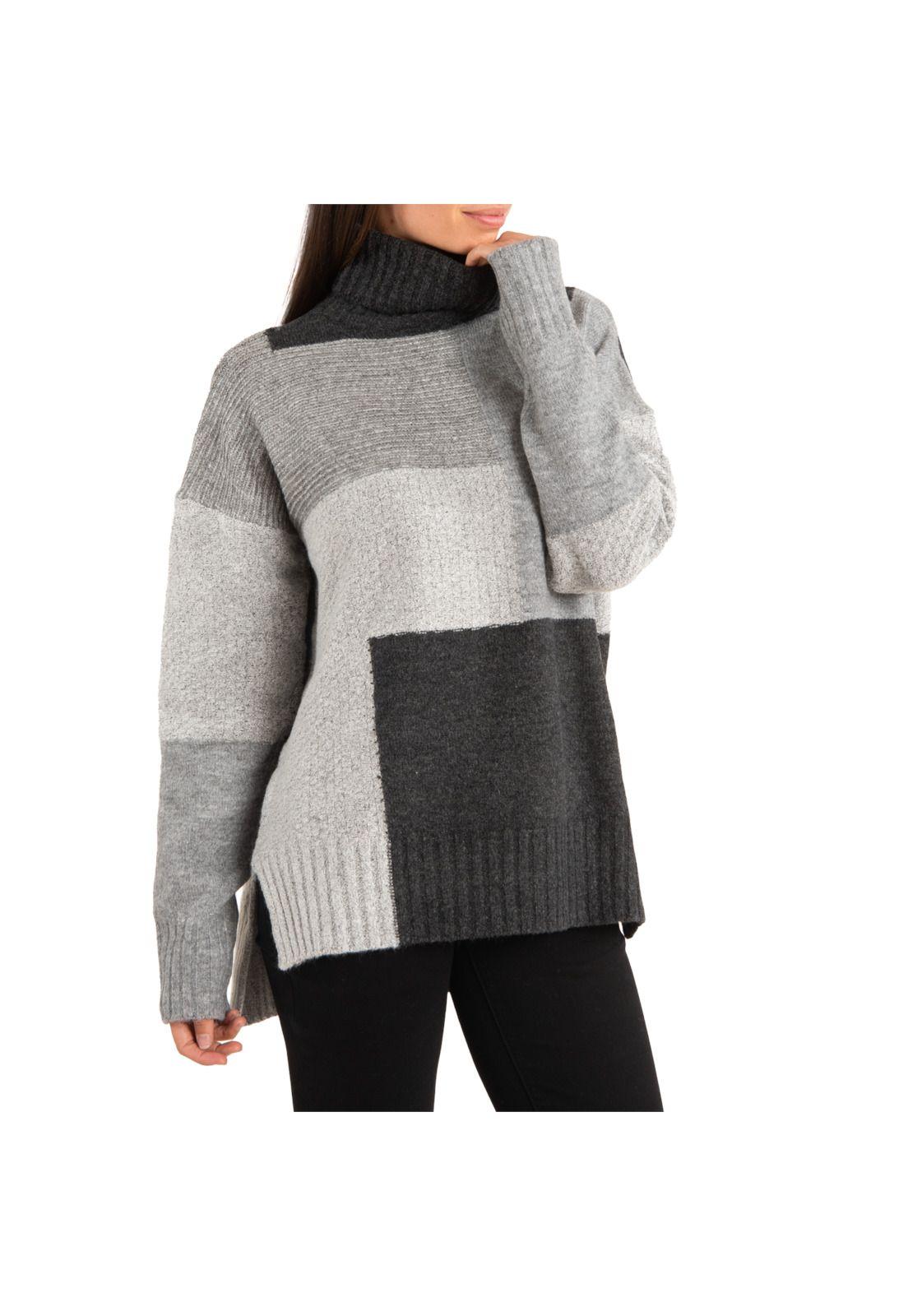 Sweater Mujer Iris Gris-0