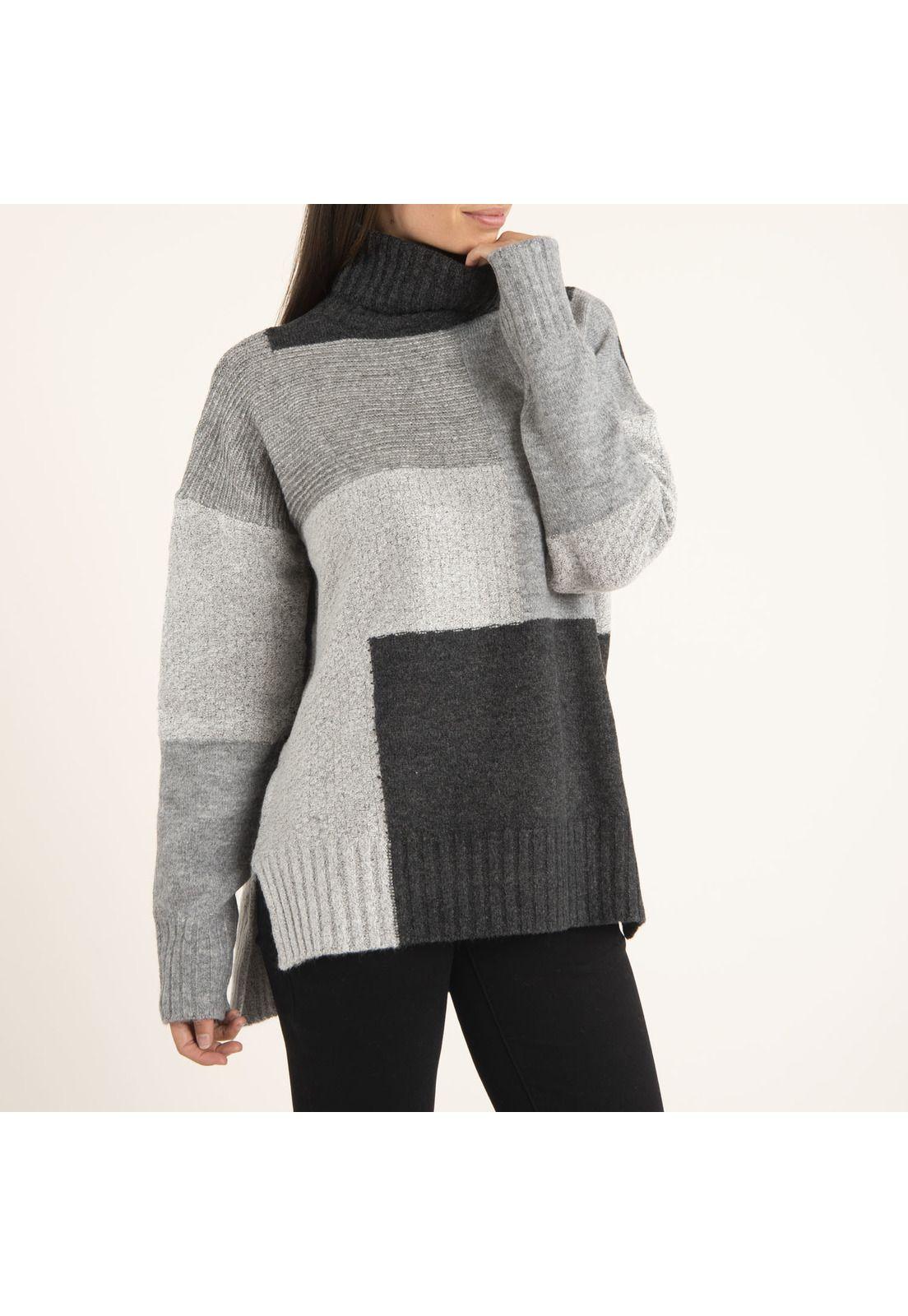 Sweater Mujer Iris Gris-1