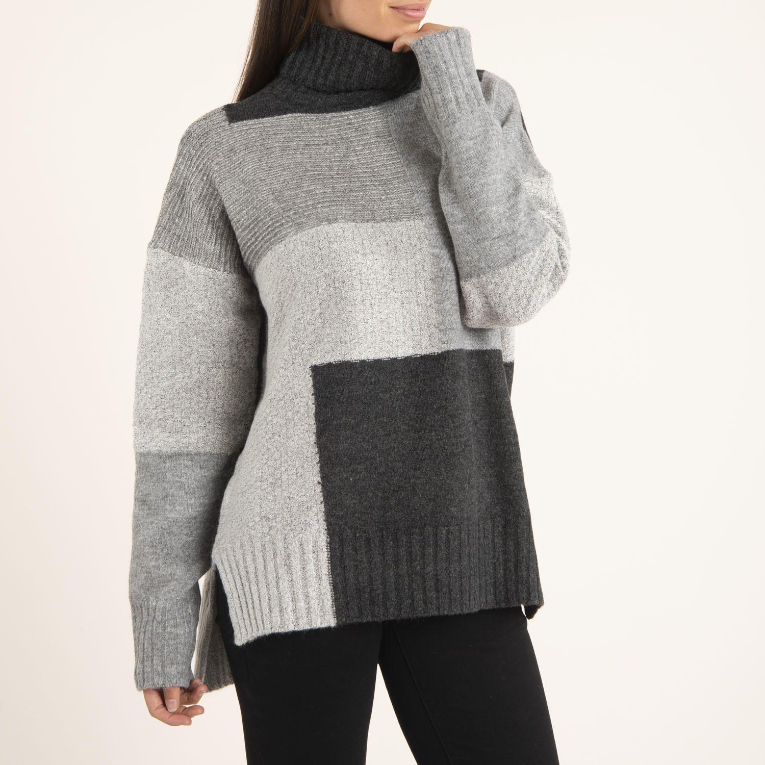 Sweater Mujer Iris Gris-1