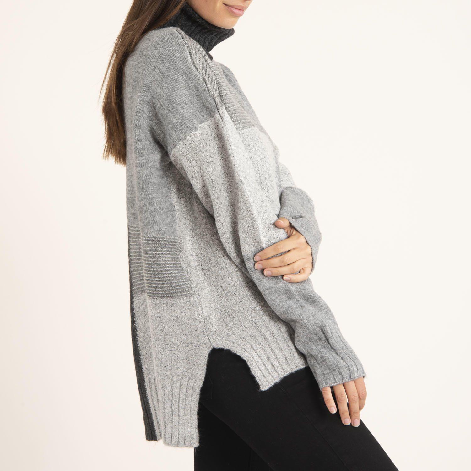 Sweater Mujer Iris Gris-2