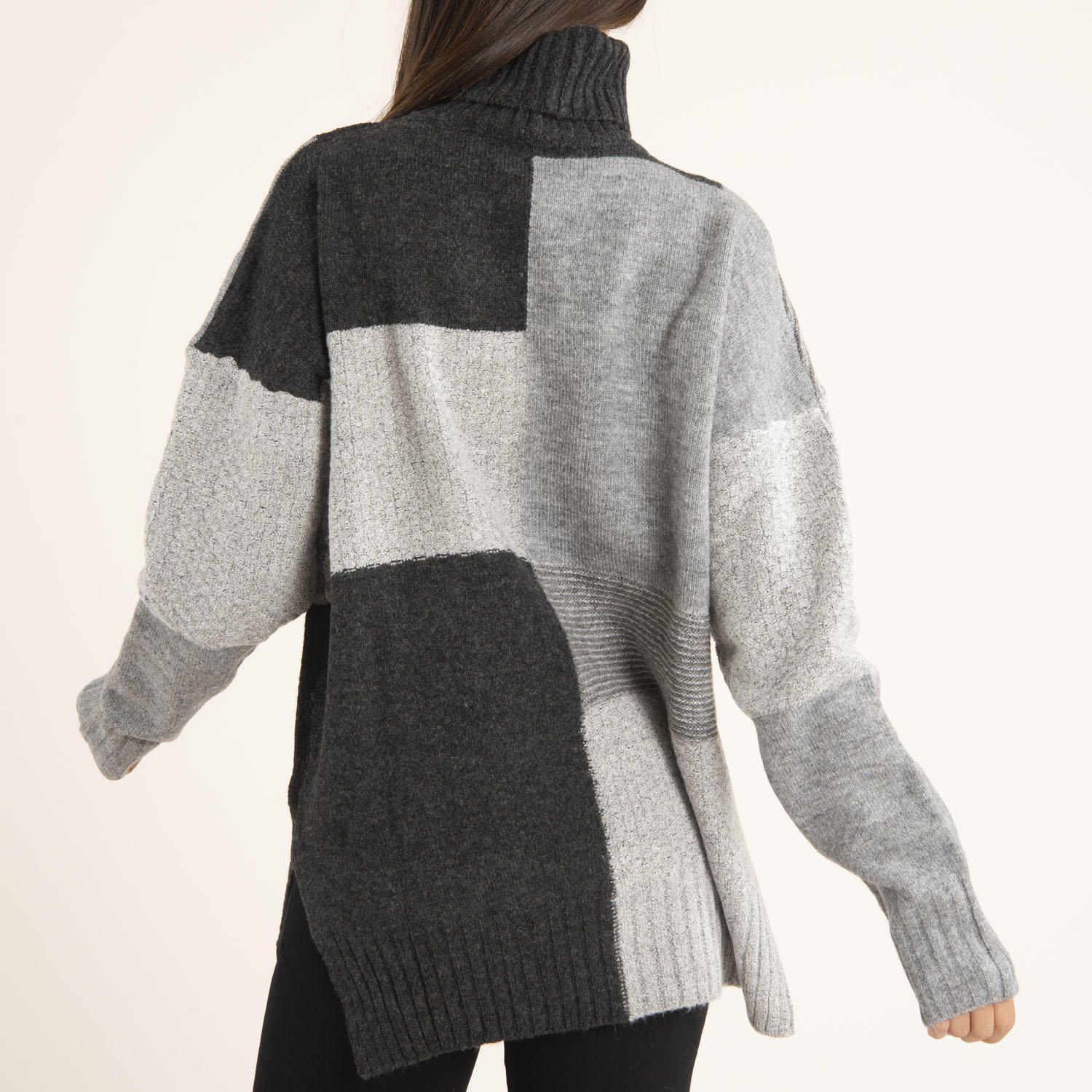 Sweater Mujer Iris Gris-3