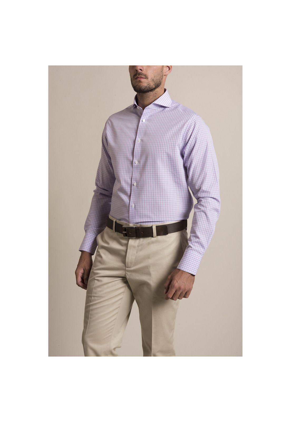 Camisa Libre de Arrugas Rockford Rosa-1