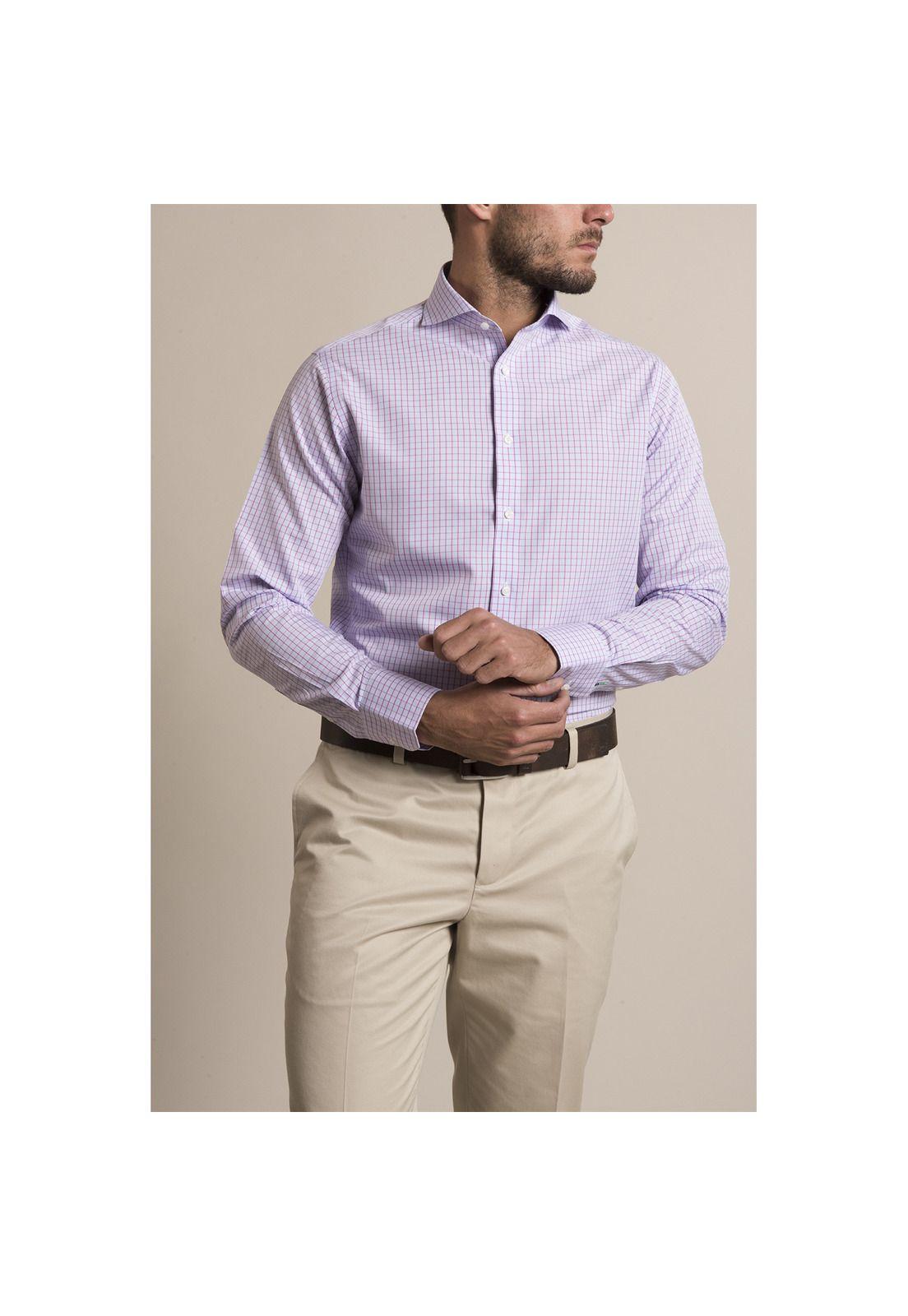 Camisa Libre de Arrugas Rockford Rosa-2