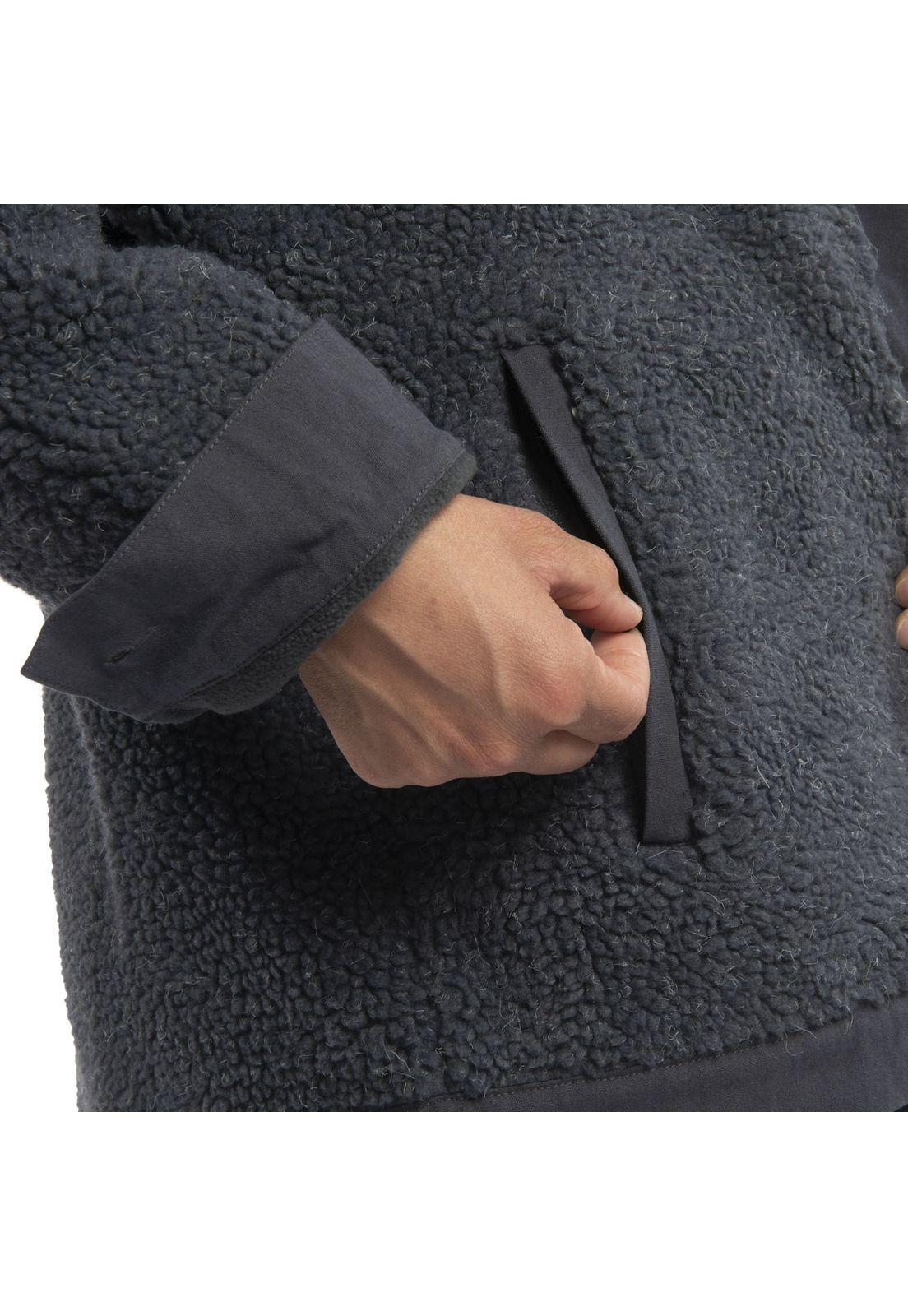 Chaqueta Mujer Sherpa Maxi Gris-4