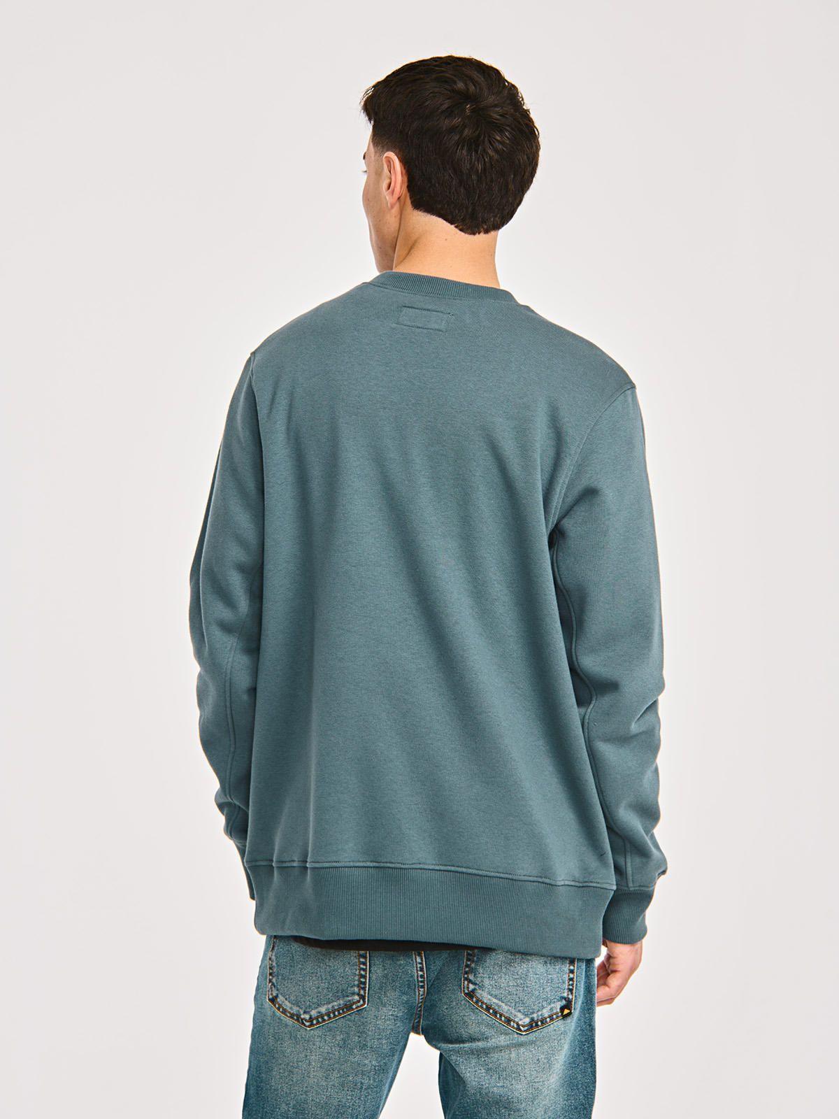 Polerón Hombre Caterpillar Logo Crewneck Azul-4