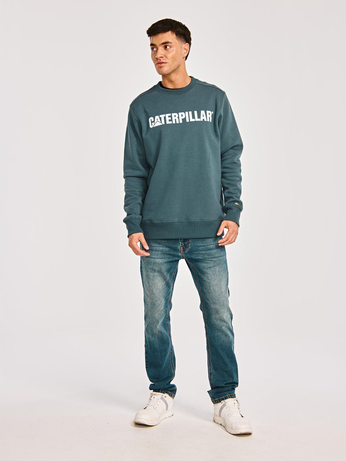 Polerón Hombre Caterpillar Logo Crewneck Azul-5